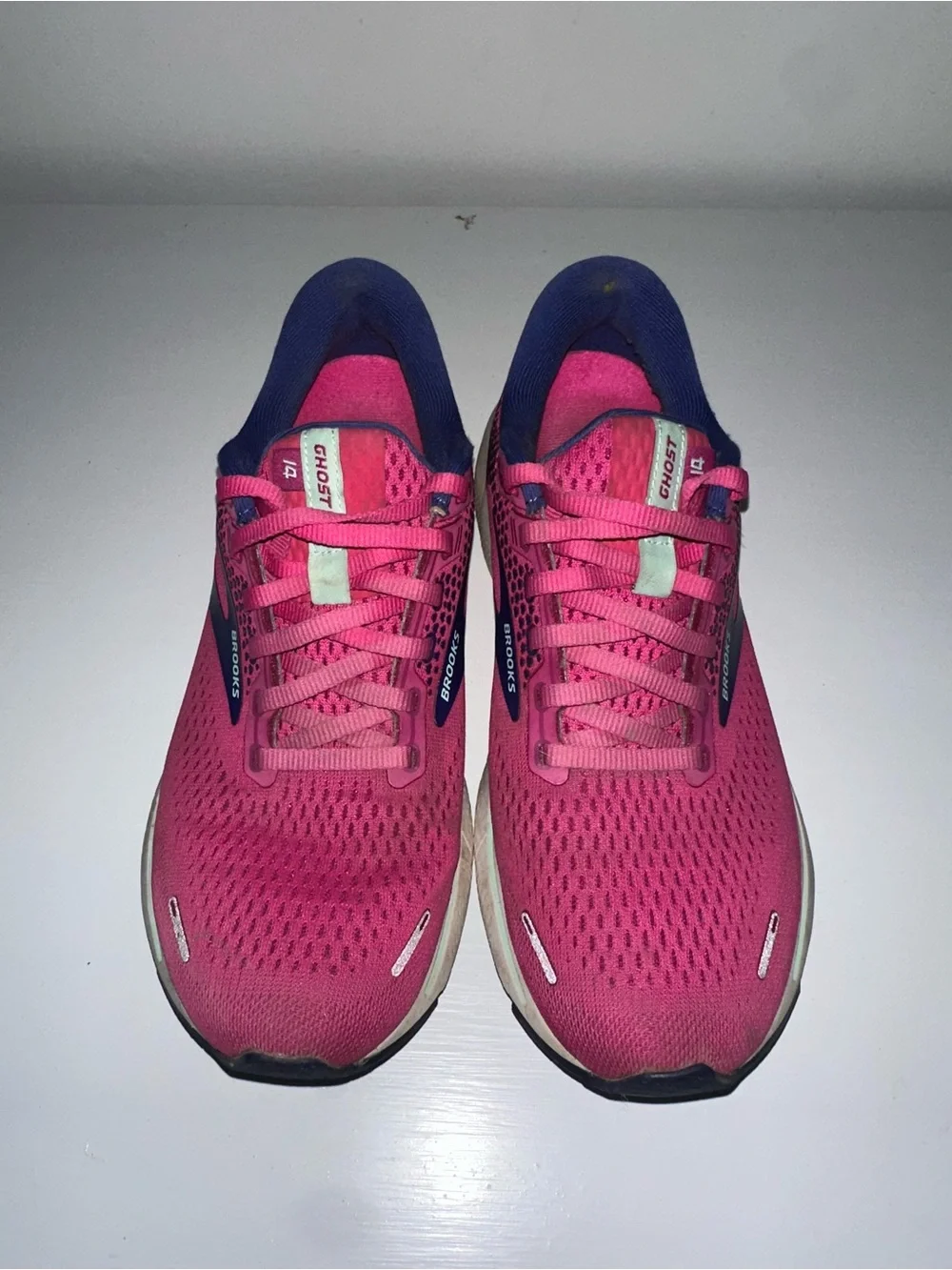 Brooks‎ Ghost 14 Women's Pink Navy Mesh Running Shoes Low Top 120356-1B-612